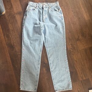 Pac Sun Light Blue Women's Jeans with Tulips size 28 *read description!*
